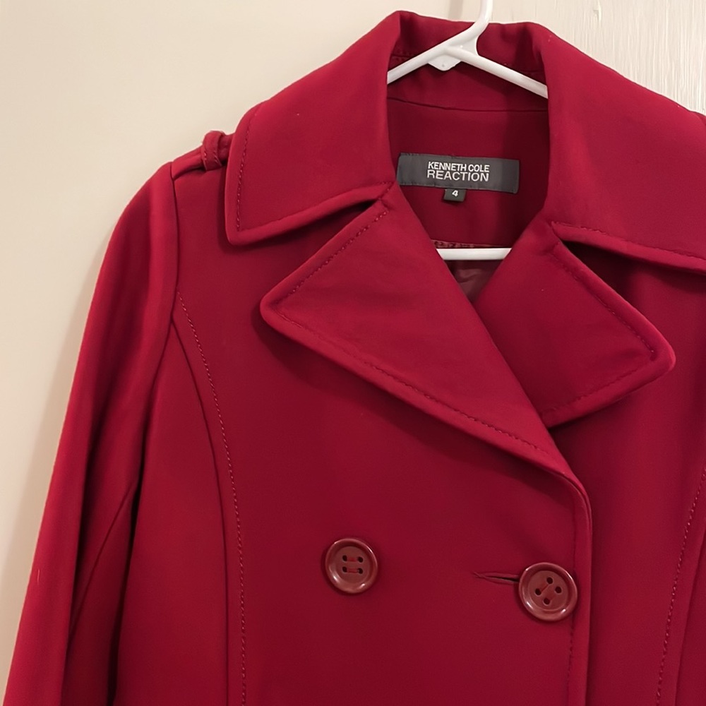 Kenneth Cole Reaction Red pea coat